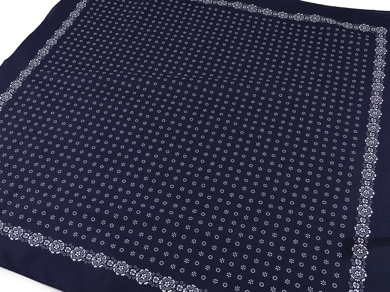 Halstuch aus baumwolle kleine blüten 70x70 cm - Dunkelblau (1 Stück)