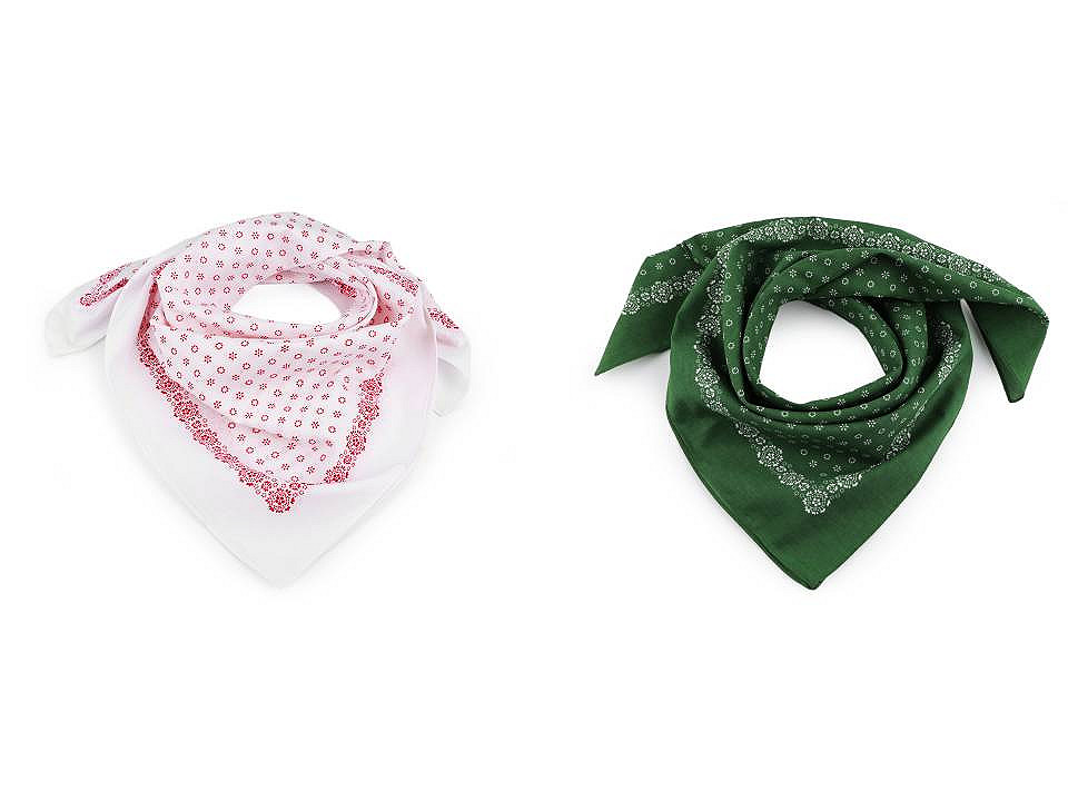 Halstuch aus baumwolle kleine blüten 70x70 cm - Dunkelblau (1 Stück)