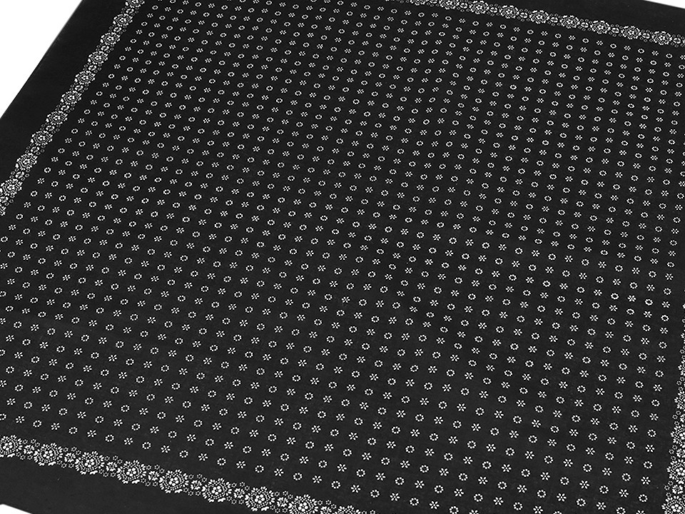 Halstuch aus baumwolle kleine blüten 70x70 cm - Dunkelblau (1 Stück)