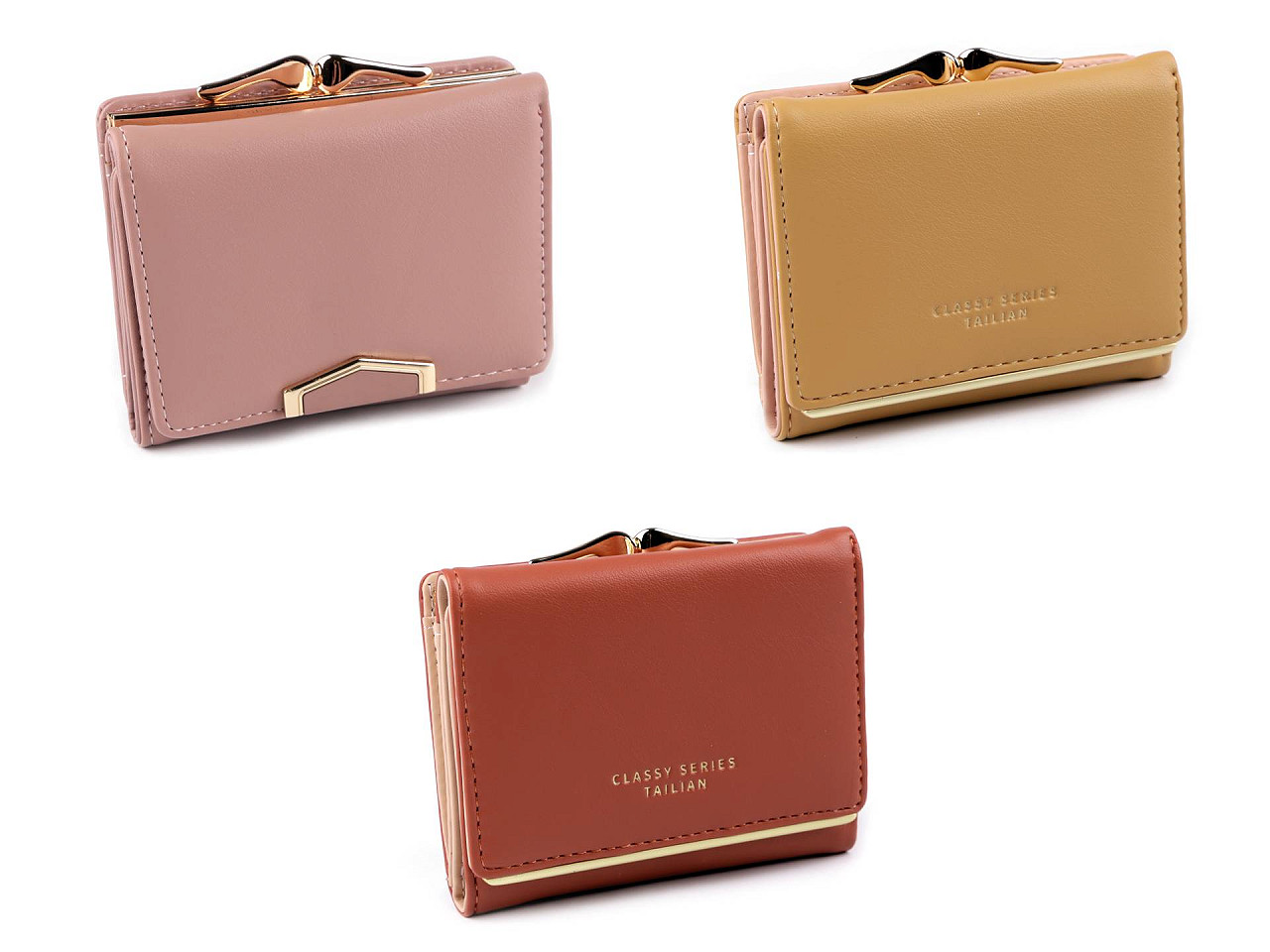 Geldbörse für damen 9x11 cm - Puderig (1 Stück)