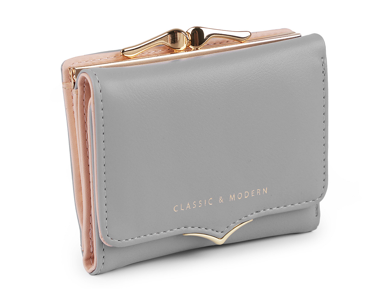 Geldbörse für damen 9x11 cm - Puderig (1 Stück)