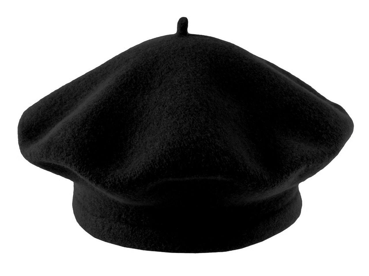 Damen / mädchen baskenmütze tonak 100% wolle - Schwarz (1 Stück)