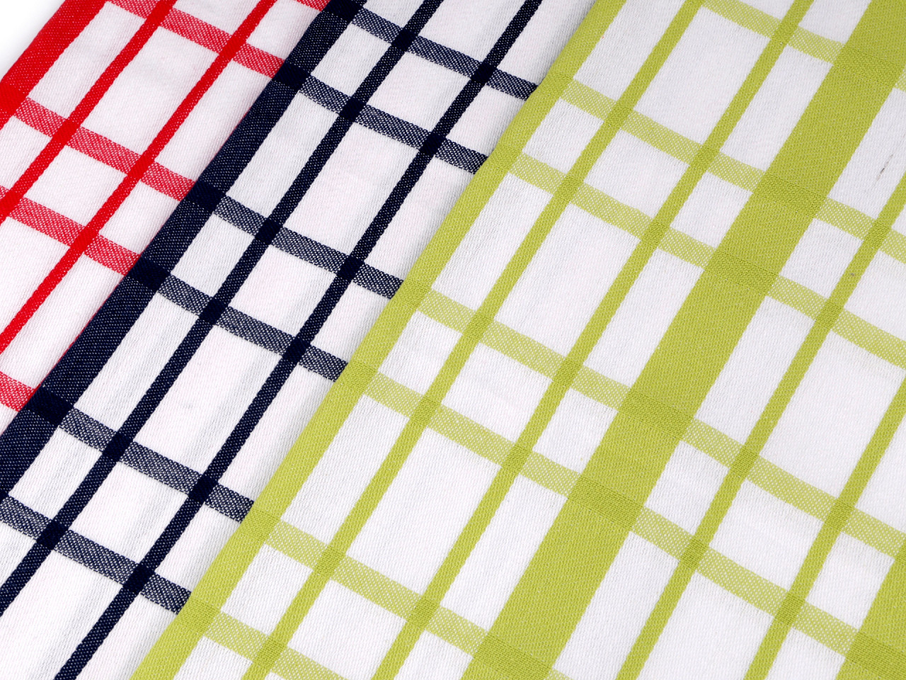 Geschirrtuch karo, 50 x 70 cm, ägyptische baumwolle - Rot (3 Stücke)