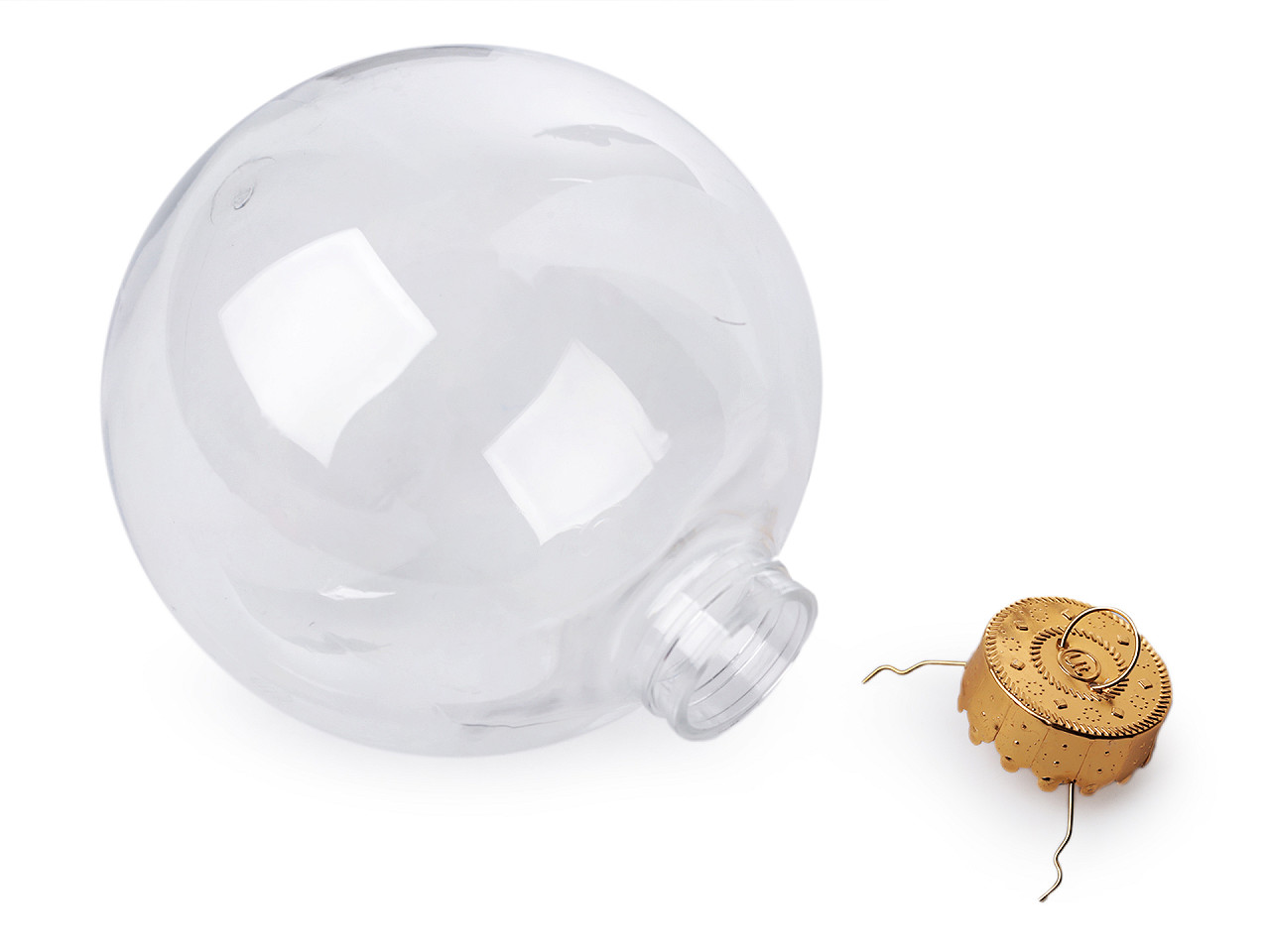 Weihnachtskugel zum verzieren, ø 10 cm, 2. wahl - Transparent (6 Stücke)