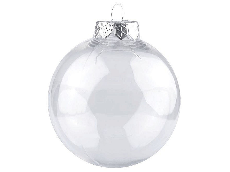 Weihnachtskugel zum verzieren, ø 10 cm, 2. wahl - Transparent (6 Stücke)