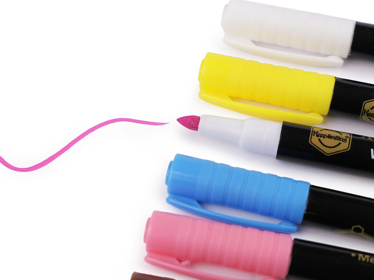 Acrylmarker/filzstift set 6 stk, 1 – 2 mm - Mix (1 Dosis)