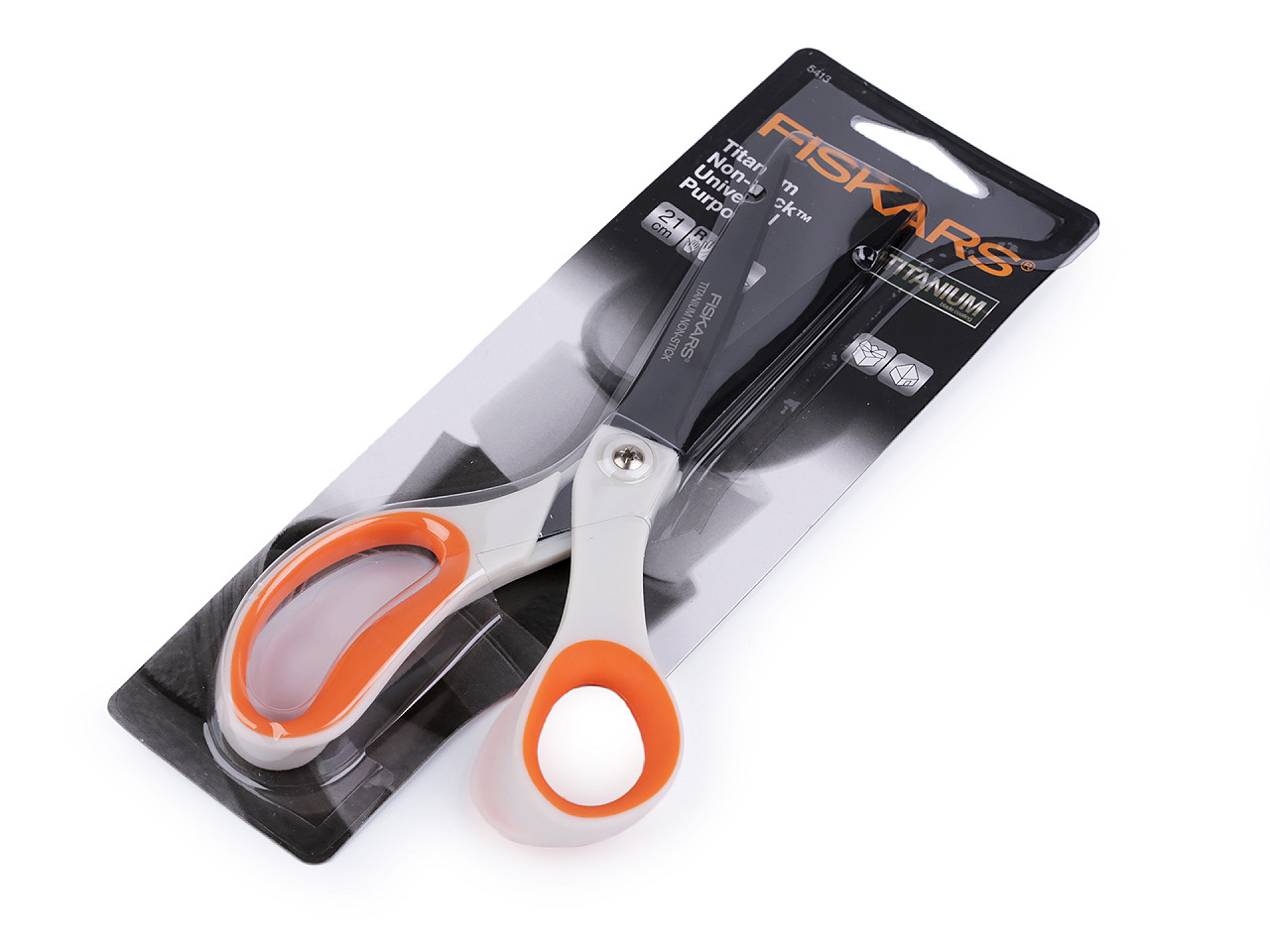 Fiskars titanschere länge 21 cm - Weiß (1 Stück)