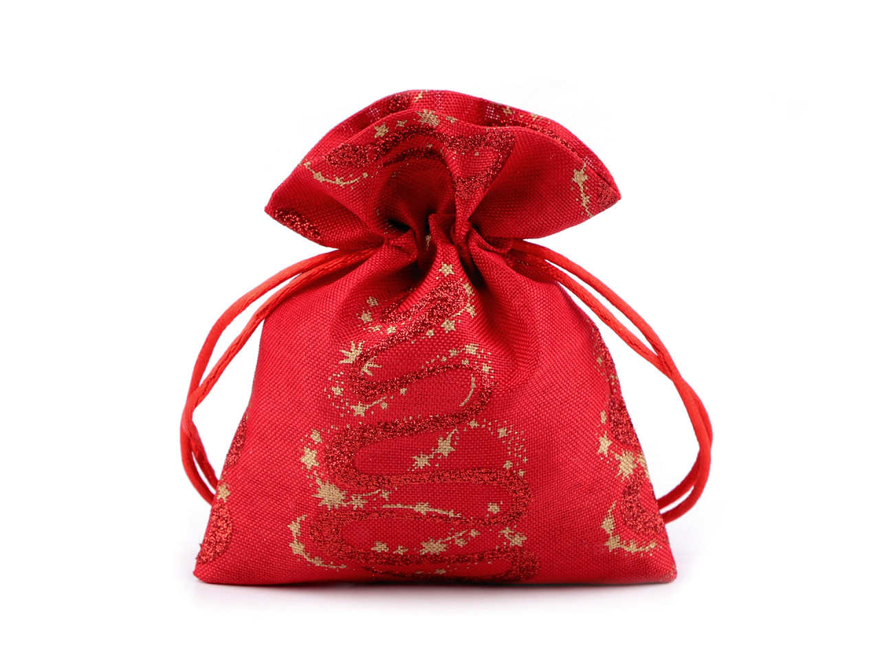 Weihnachtsgeschenktüte 10 x 13 cm jute-imitat - Rot (1 Stück)
