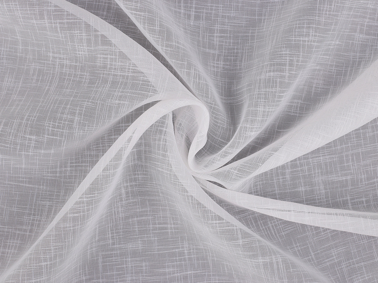 Vorhang / voile strukturiert mit blei breite 276 cm - Off white (1 Meter)