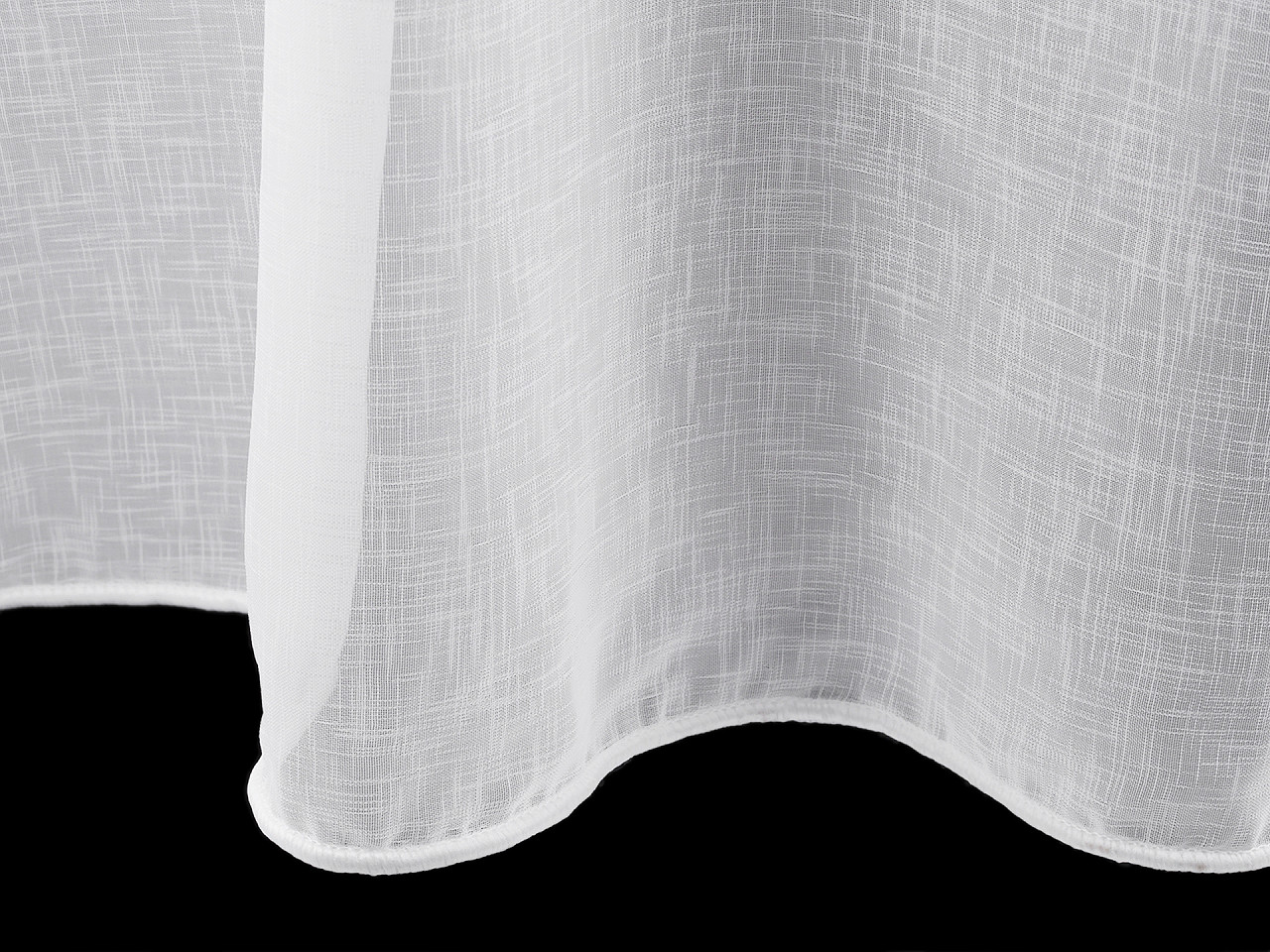 Vorhang / voile strukturiert mit blei breite 276 cm - Off white (1 Meter)