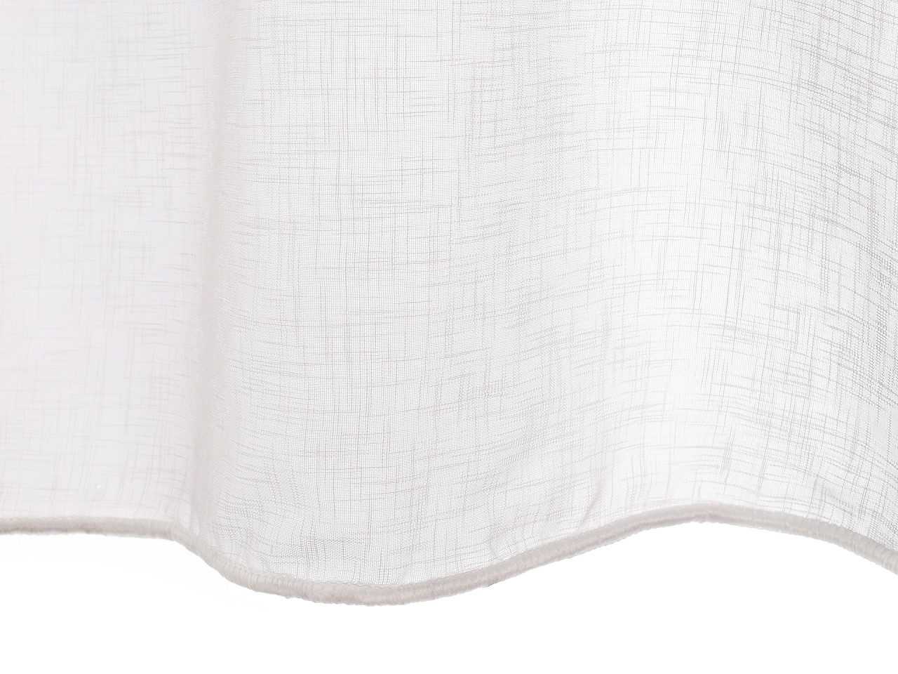 Vorhang / voile strukturiert mit blei breite 276 cm - Off white (1 Meter)