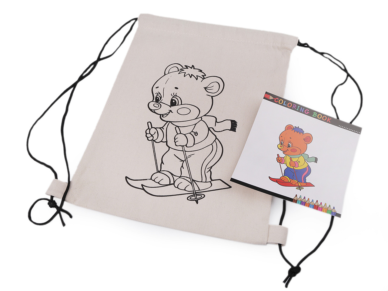 Baumwoll-/ schuhbeutel zum bemalen 27 x 35 cm - Naturfarbe hell (1 Stück)