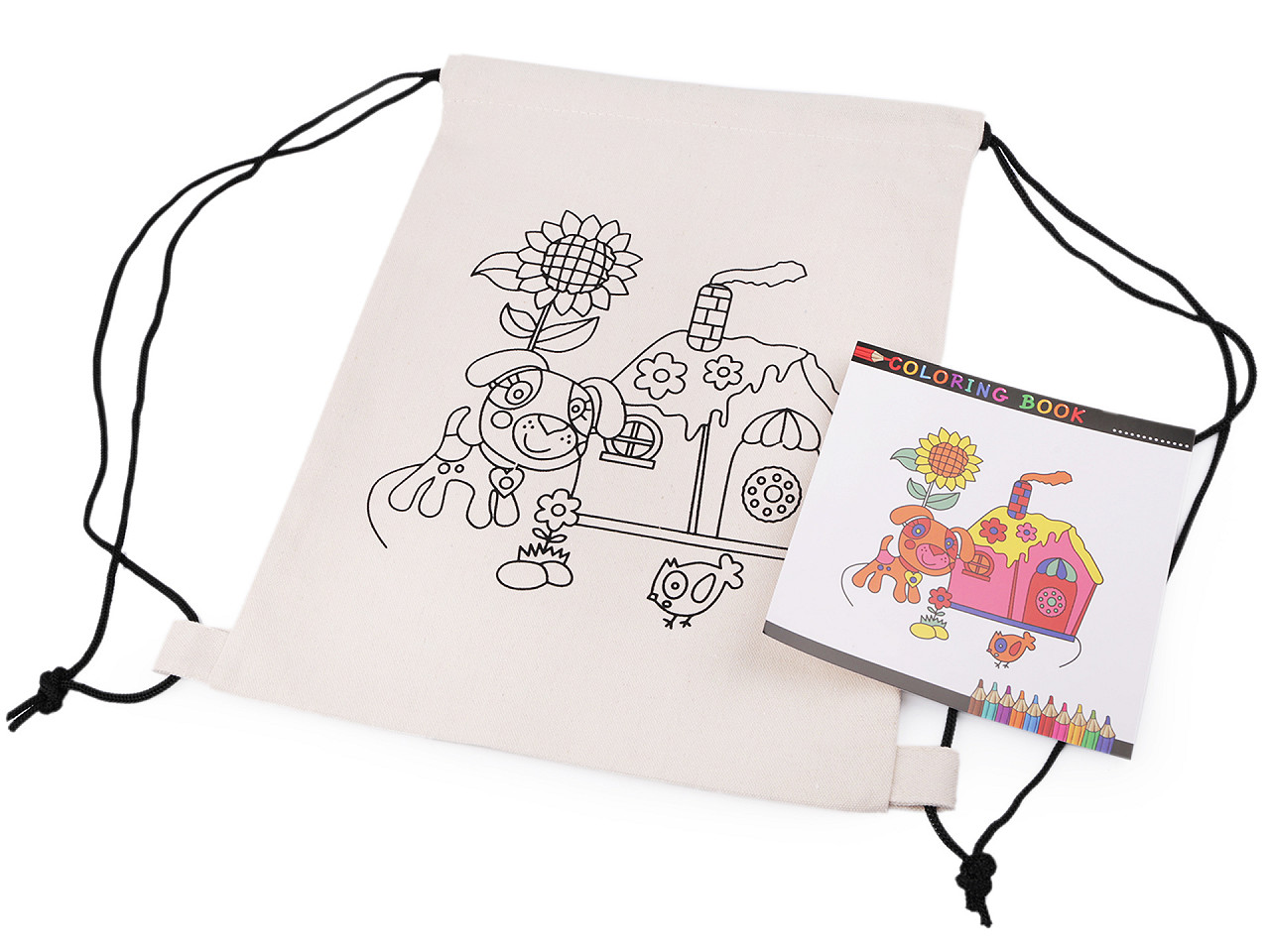 Baumwoll-/ schuhbeutel zum bemalen 27 x 35 cm - Naturfarbe hell (1 Stück)