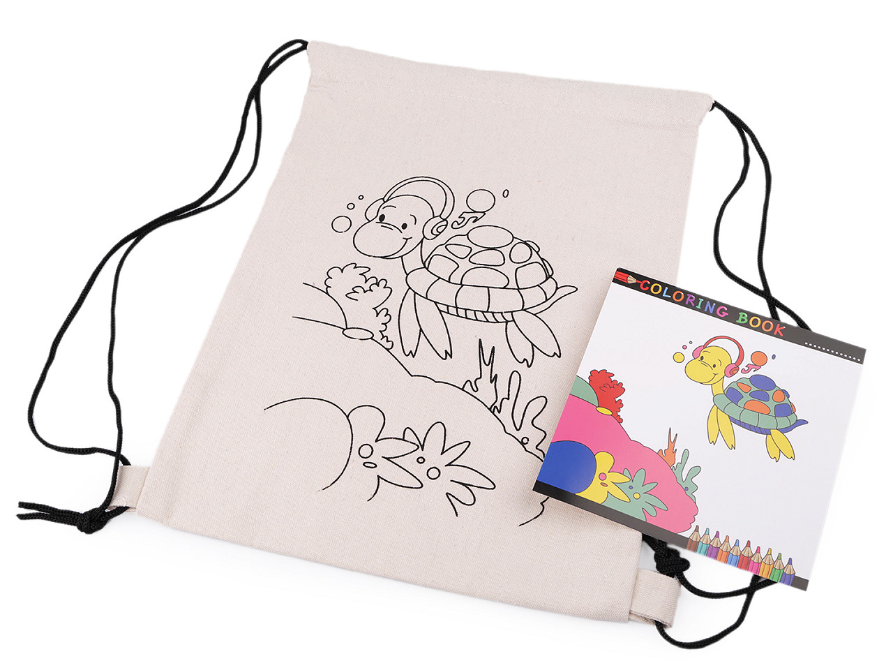 Baumwoll-/ schuhbeutel zum bemalen 27 x 35 cm - Naturfarbe hell (1 Stück)