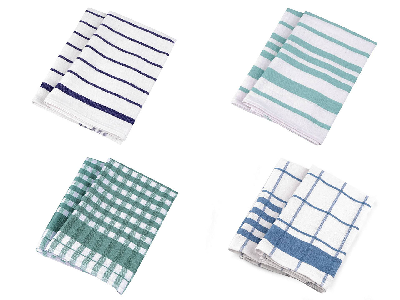 Geschirrtuch, 50 x 70 cm, ägyptische baumwolle - Dunkelblau (2 Stücke)