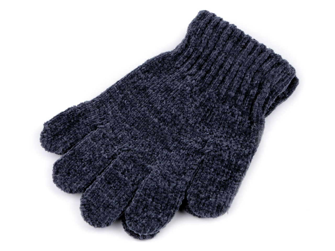Chenille-handschuhe für kinder - Grau (1 Paar)