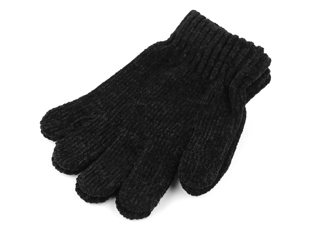 Chenille-handschuhe für kinder - Grau (1 Paar)
