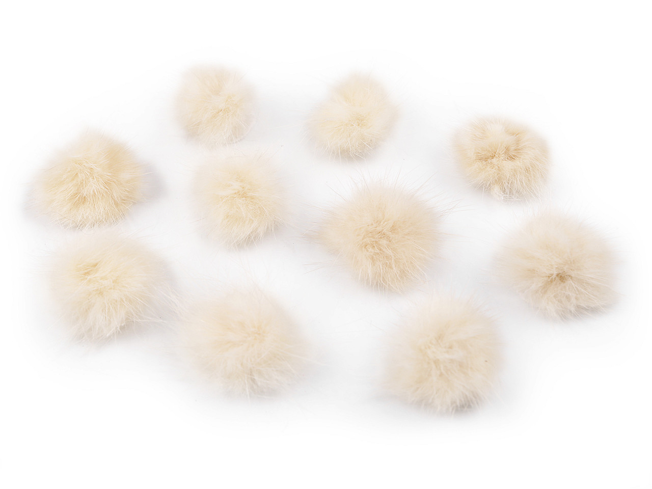 Applikation fellbommel ø 3 cm - Grau hematit (10 Stücke)