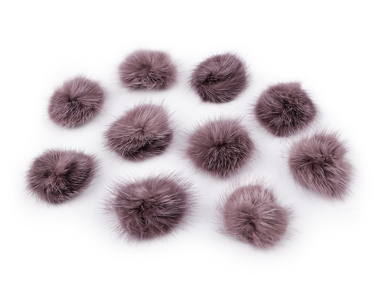 Applikation fellbommel ø 3 cm - Grau hematit (10 Stücke)