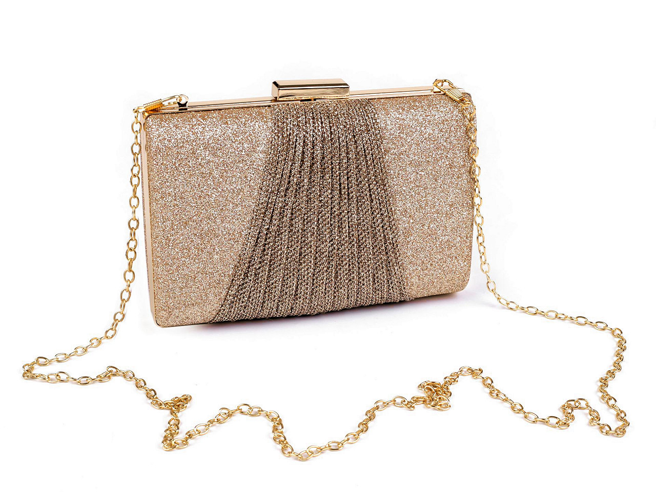 Handtasche – clutch mit glitzer - Schwarz (1 Stück)