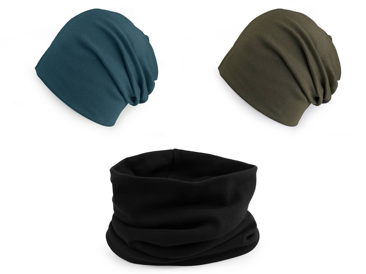 Baumwoll-mütze/loop schal, unisex - Altrosa (1 Stück)