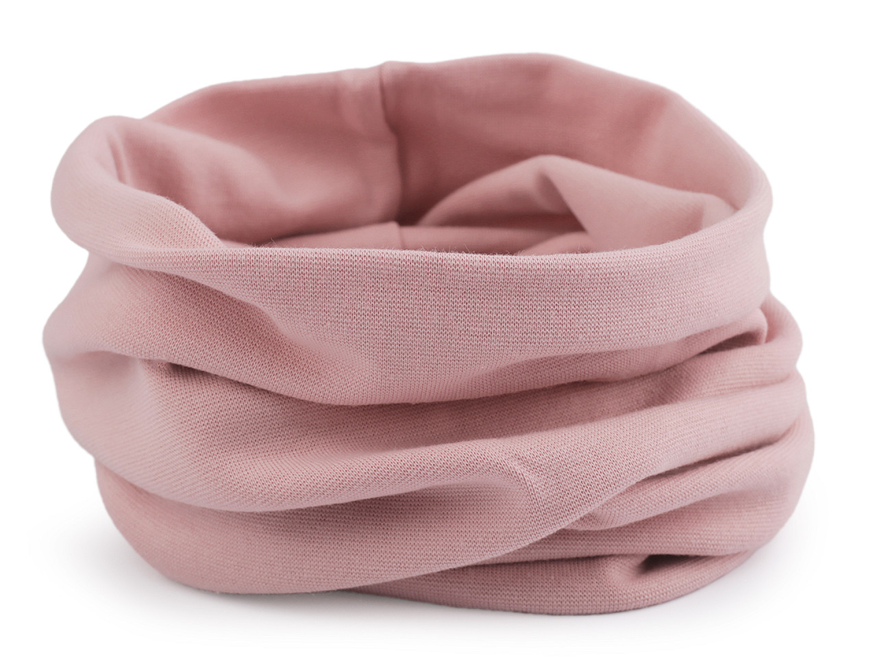 Baumwoll-mütze/loop schal, unisex - Altrosa (1 Stück)