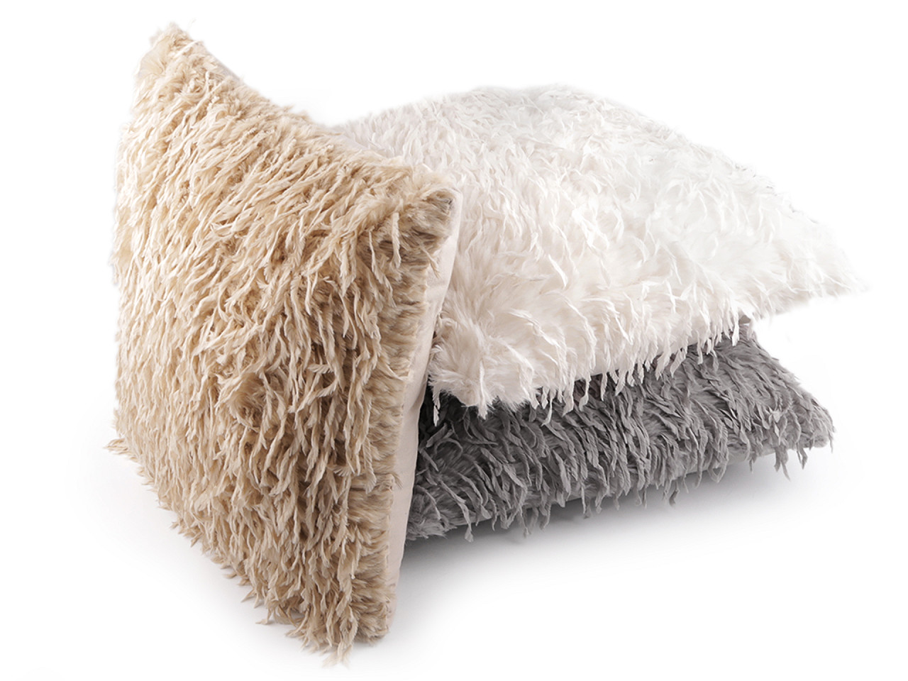 Kissenbezug mit federchen, 45 x 45 cm - Hell-grau (1 Stück)