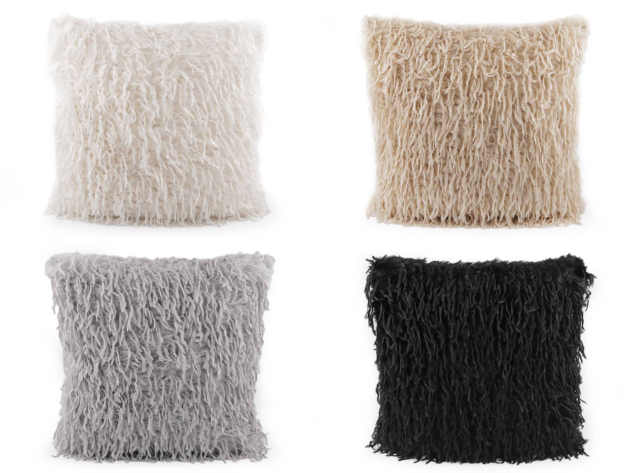 Kissenbezug mit federchen, 45 x 45 cm - Hell-grau (1 Stück)