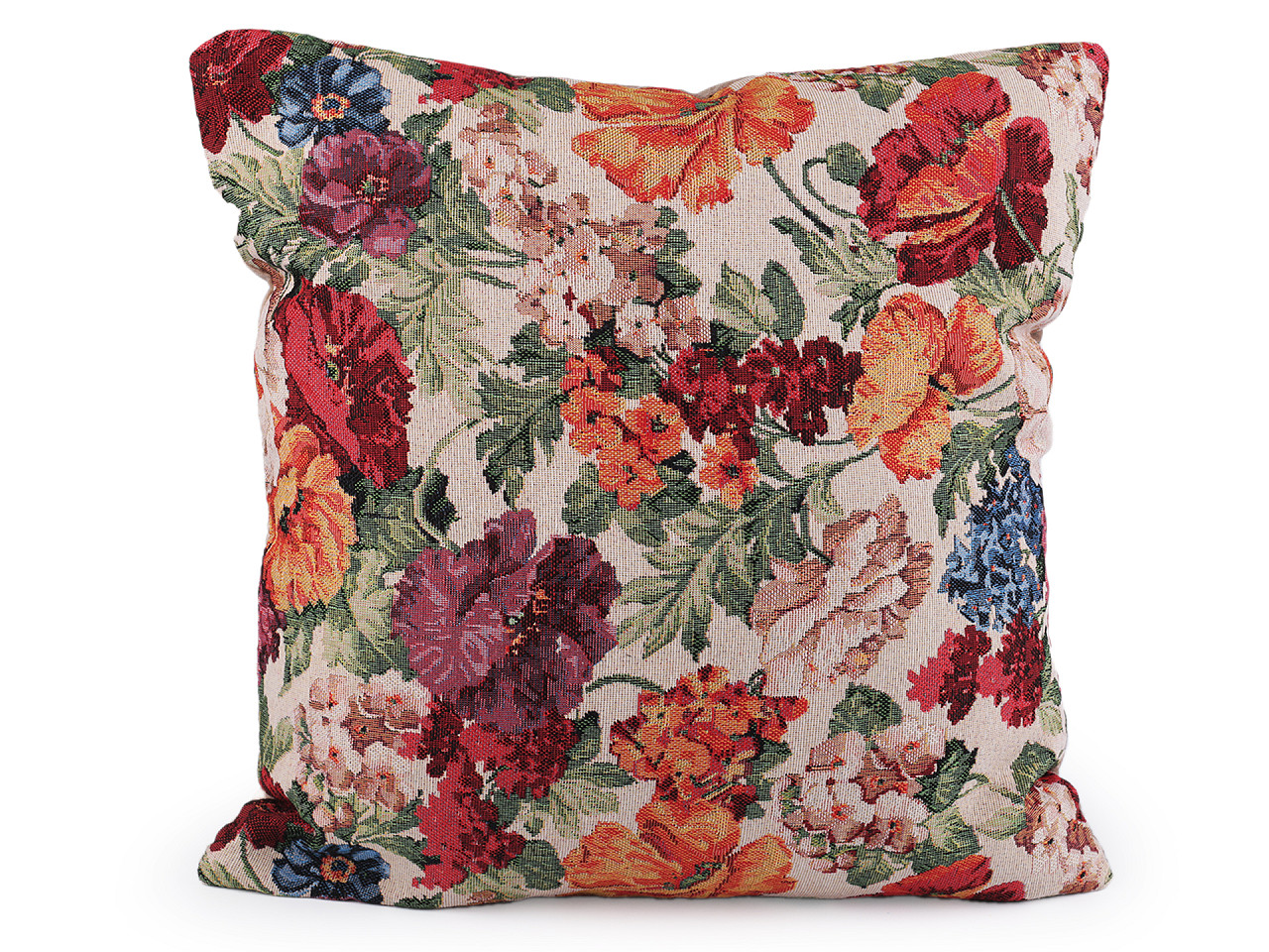 Gobelin-kissenbezug blumen, 45 x 45 cm - Lachsfarben hell (1 Stück)