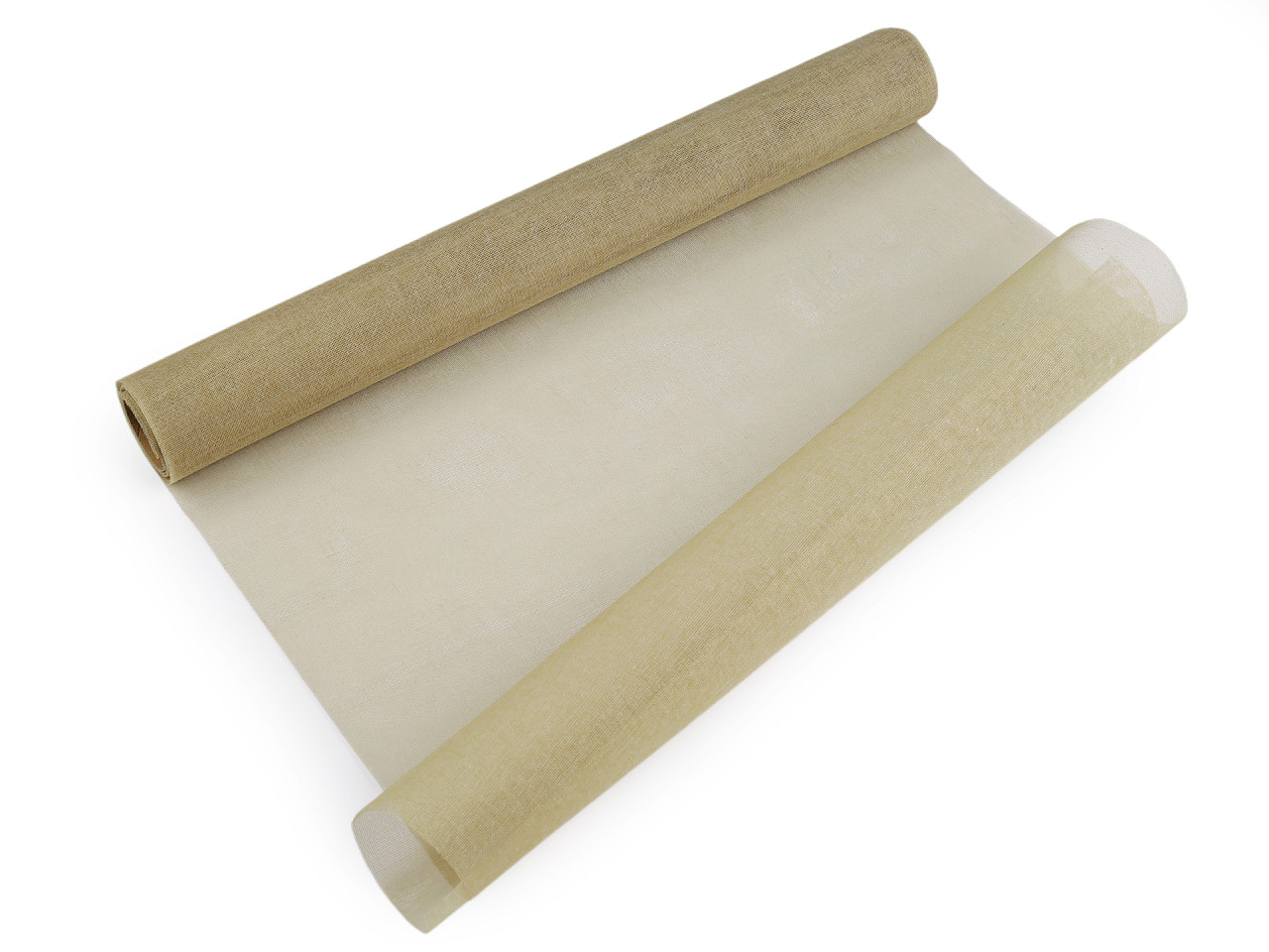Baumwolltüll, breite 50 cm - Beige (1 Meter)