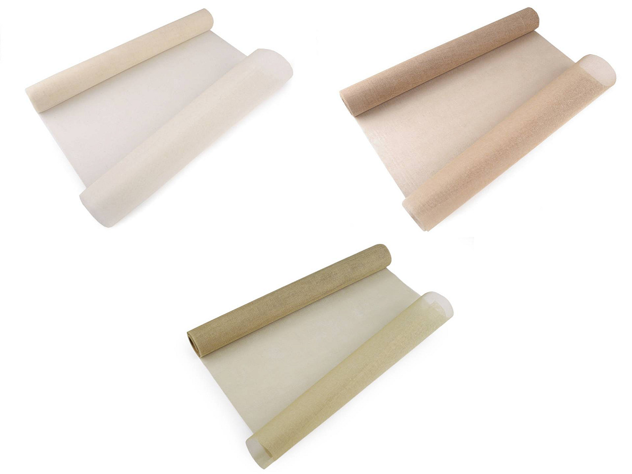 Baumwolltüll, breite 50 cm - Beige (1 Meter)