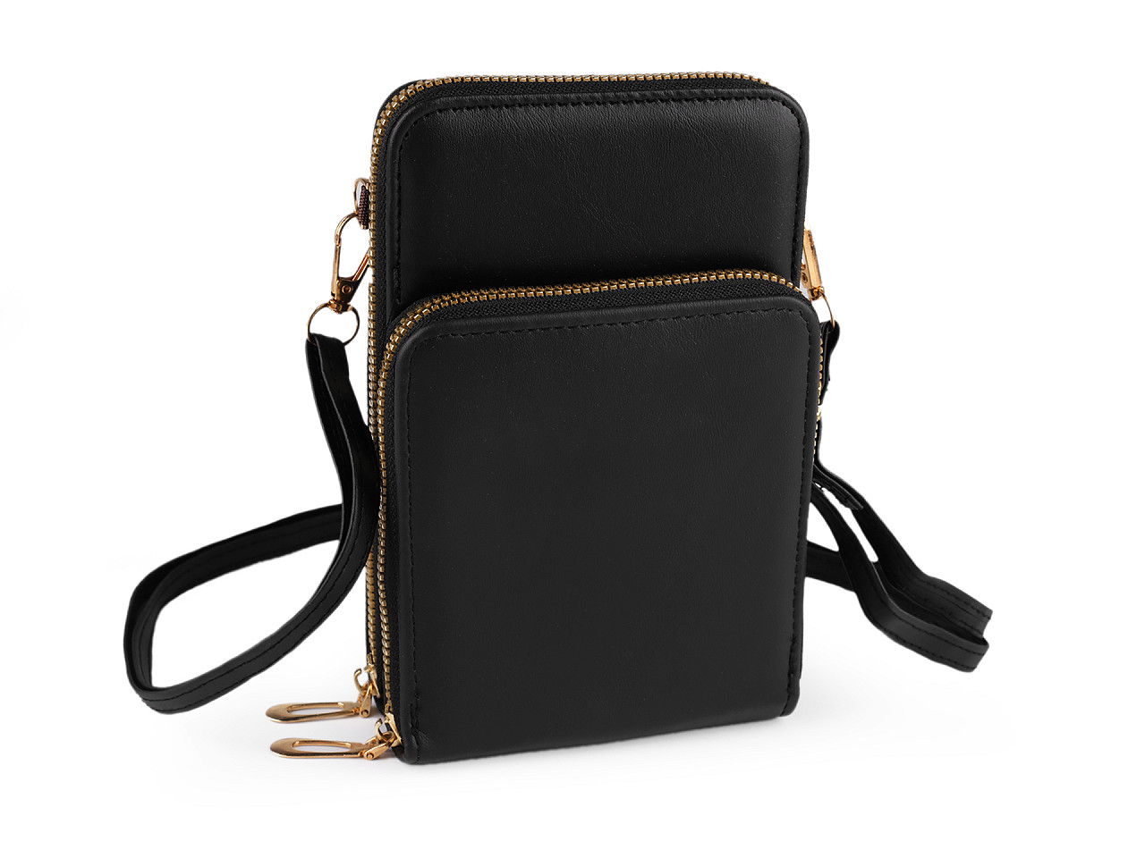 Crossbody-geldbörse mit handytasche, 11,5 x 18 cm - Kamel beige (1 Stück)