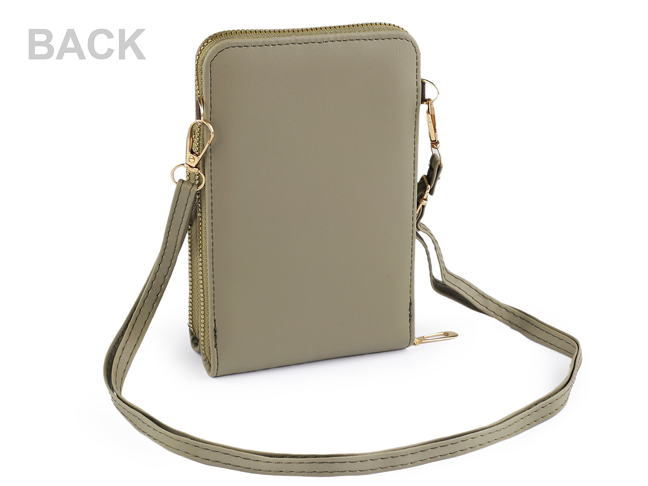 Crossbody-geldbörse mit handytasche, 11,5 x 18 cm - Kamel beige (1 Stück)