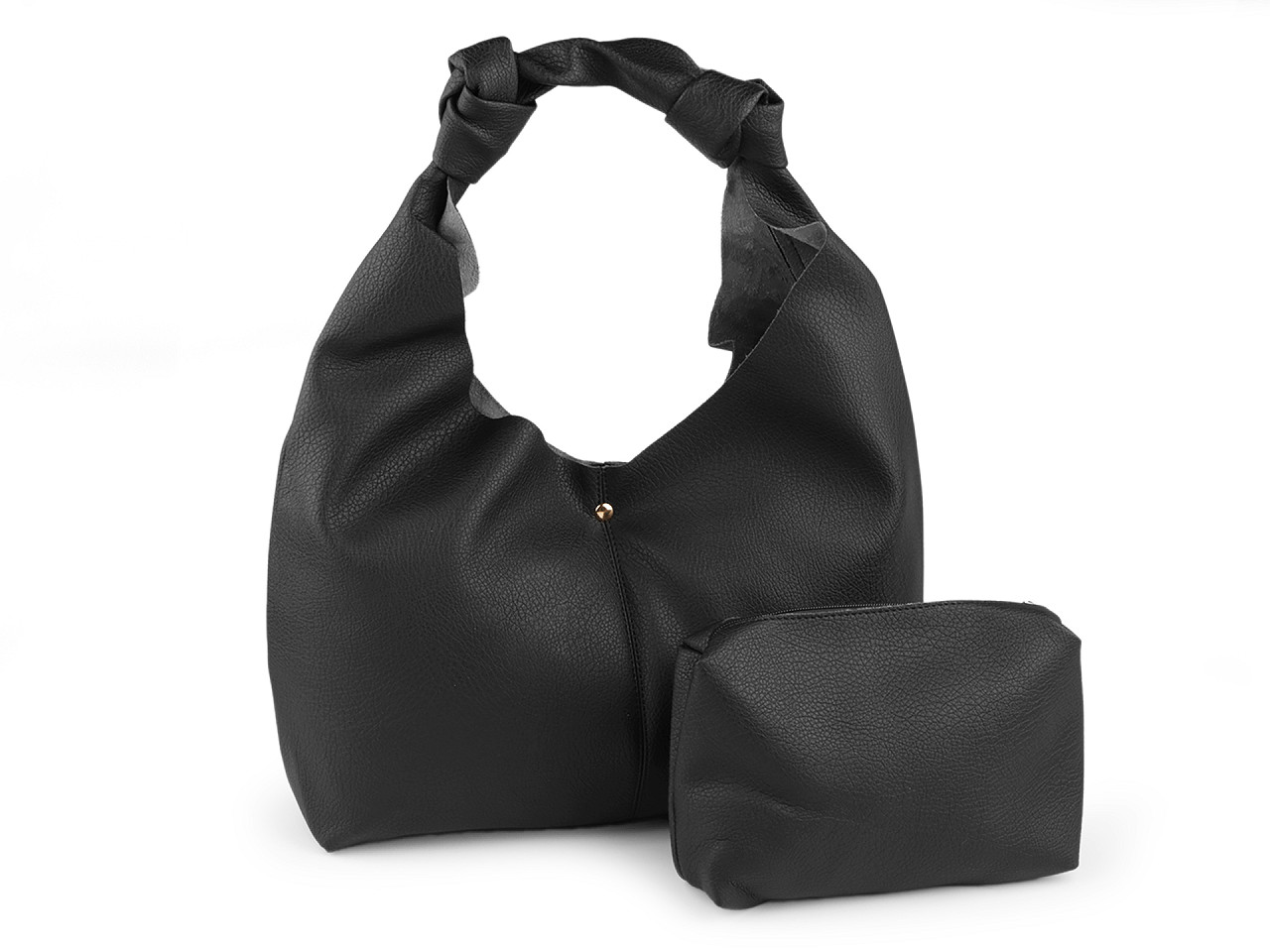 Große handtasche mit etui, 47 x 30 cm - Schwarz (1 Stück)
