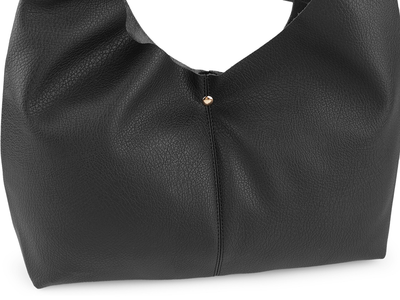 Große handtasche mit etui, 47 x 30 cm - Schwarz (1 Stück)