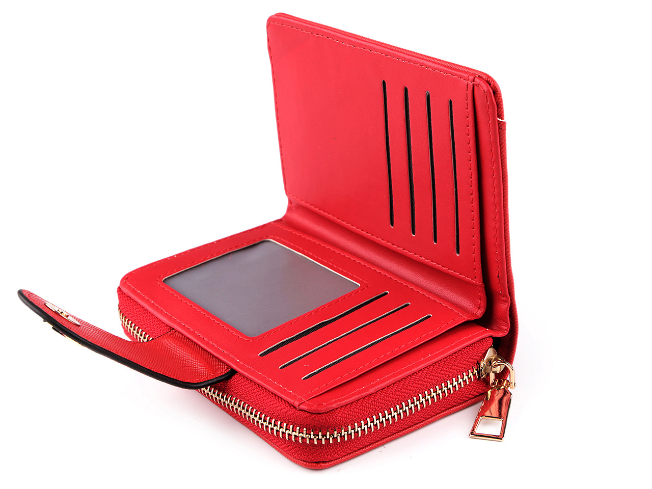 Geldbörse für damen, 9 x 13 cm - Schwarz (1 Stück)