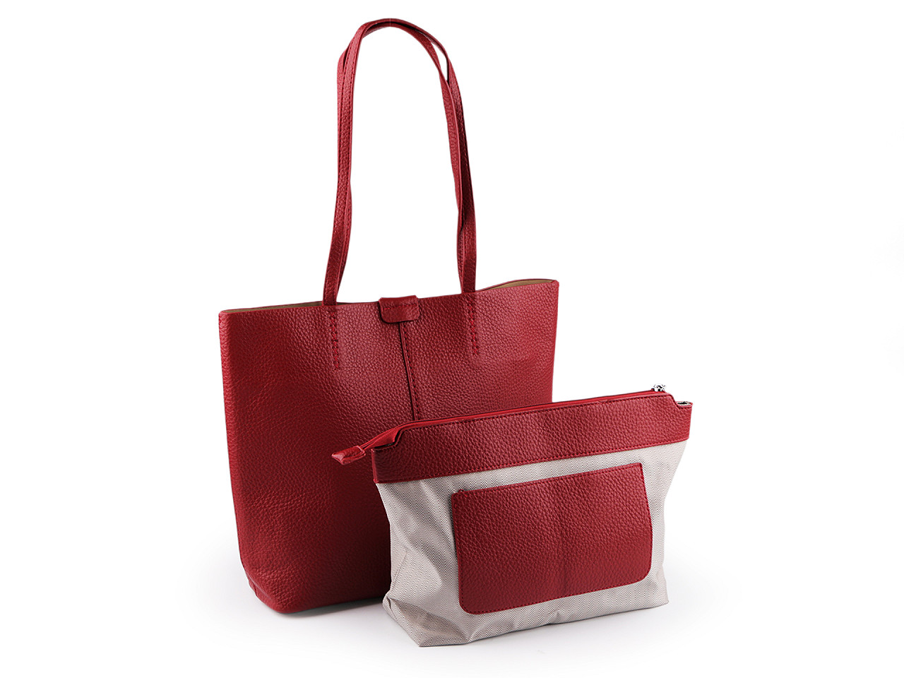 Handtasche mit etui, 38 x 30 cm - Schwarz (1 Stück)