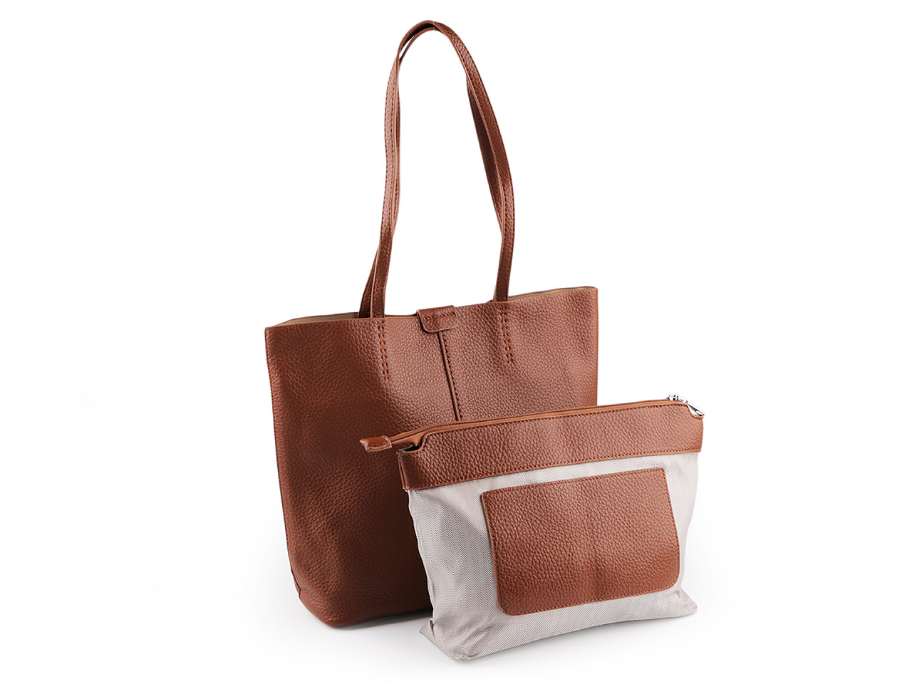 Handtasche mit etui, 38 x 30 cm - Schwarz (1 Stück)