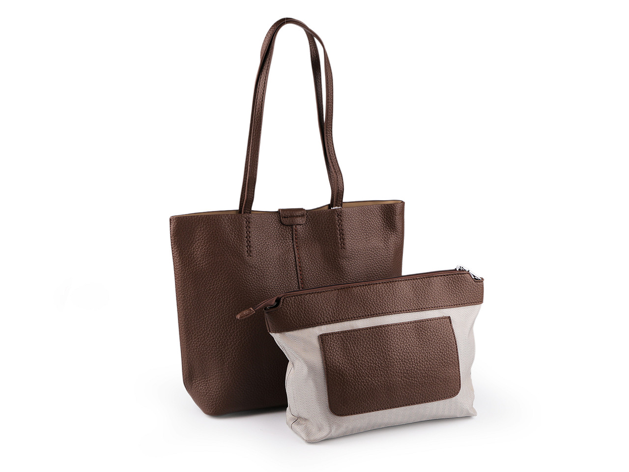 Handtasche mit etui, 38 x 30 cm - Schwarz (1 Stück)