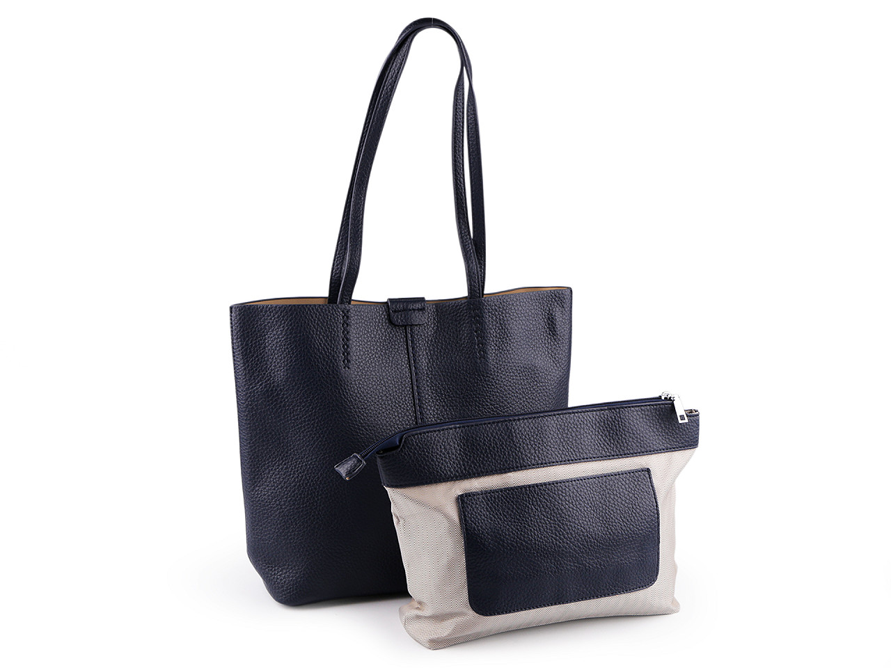 Handtasche mit etui, 38 x 30 cm - Schwarz (1 Stück)