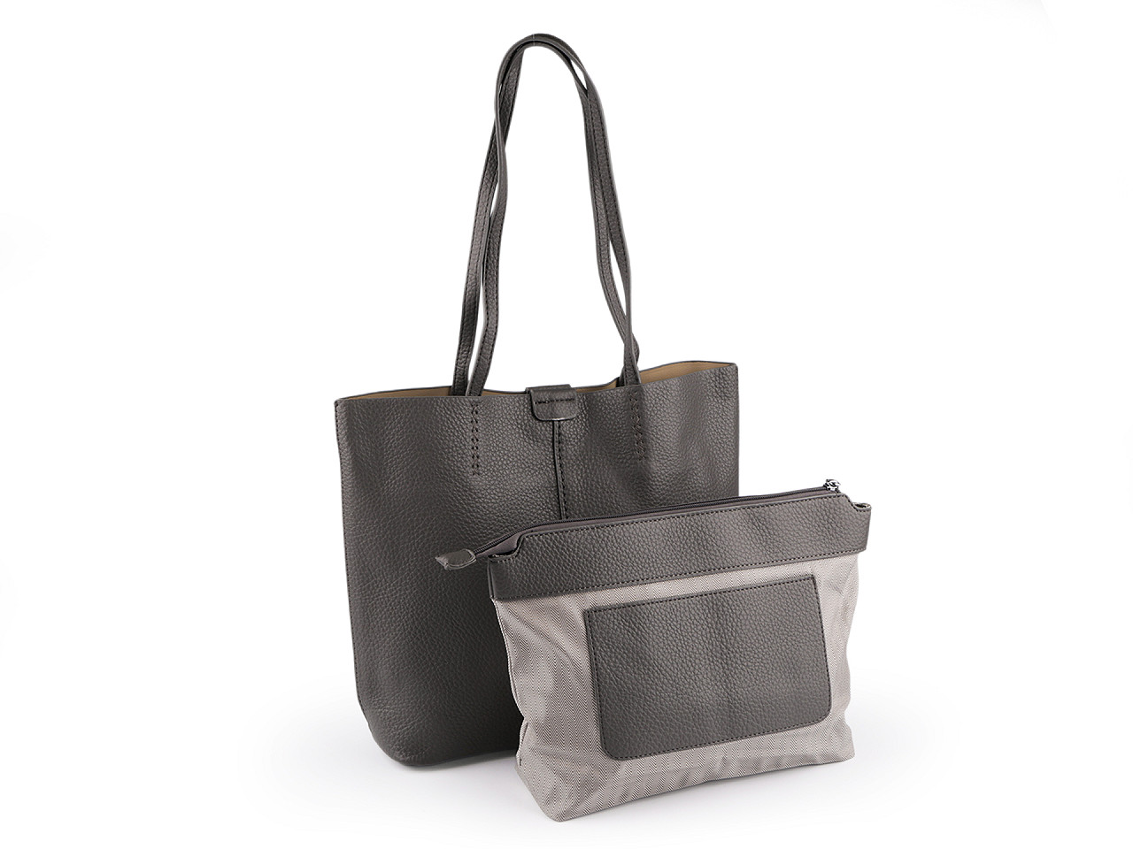 Handtasche mit etui, 38 x 30 cm - Schwarz (1 Stück)