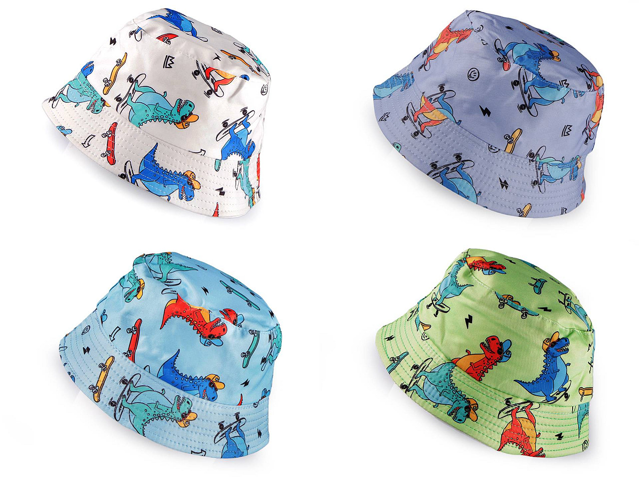 Sommerhut für kinder/jungen dinosaurier - Hell-grün (1 Stück)