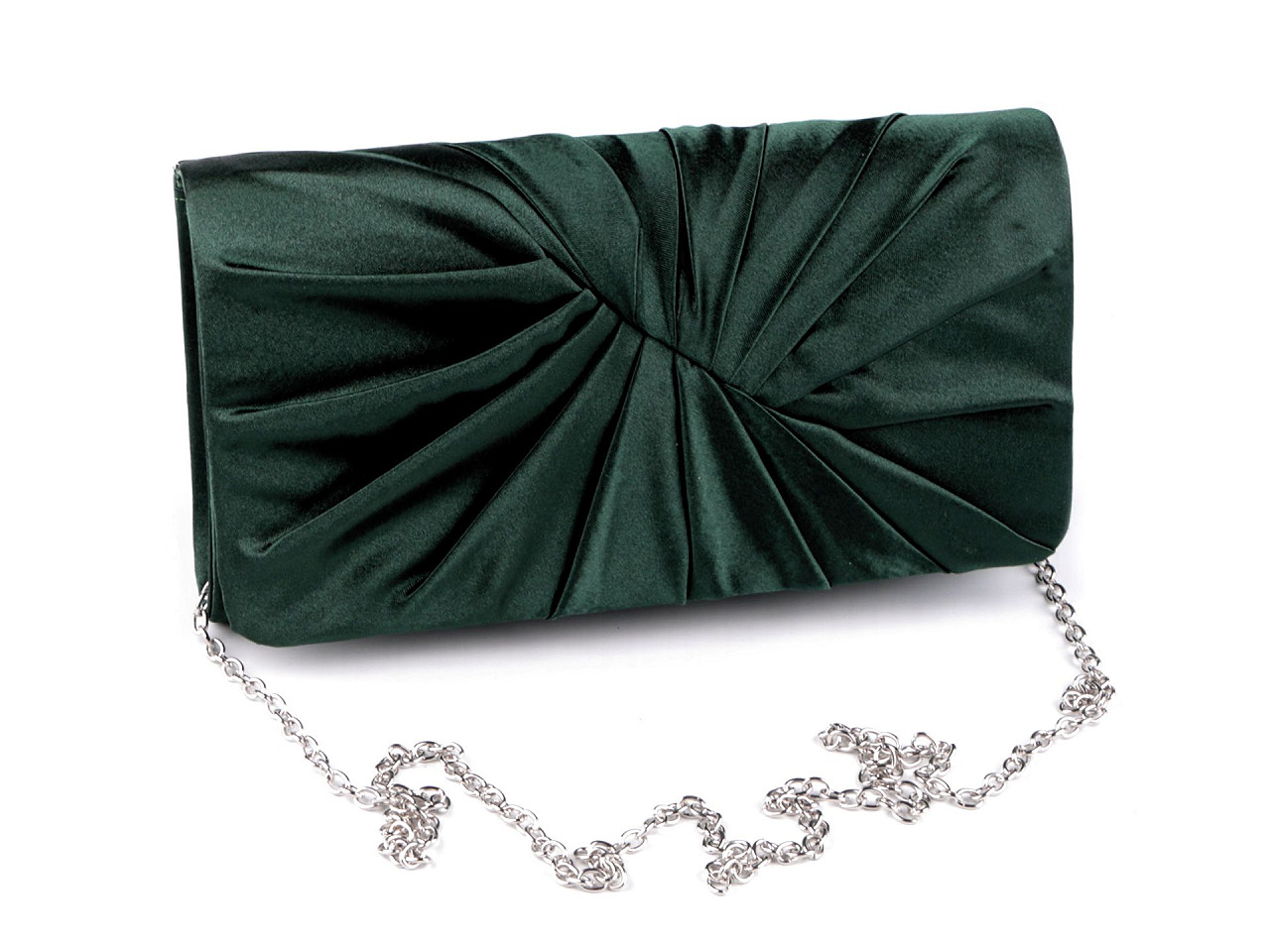 Clutch/abendtasche aus satin - Dunkelgrün (1 Stück)