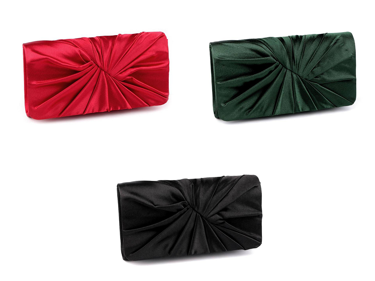 Clutch/abendtasche aus satin - Dunkelgrün (1 Stück)