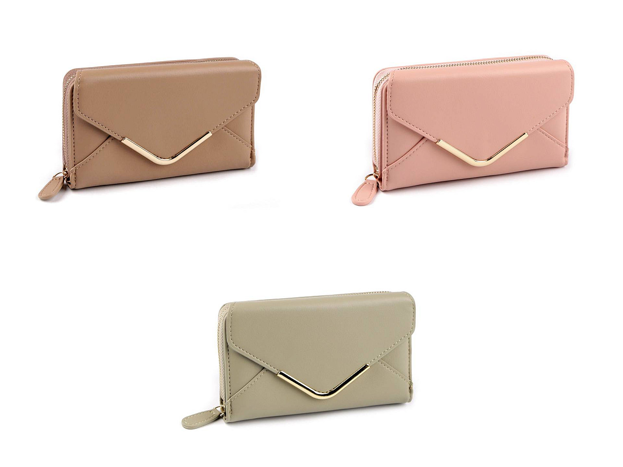 Geldbörse für damen, 9 x 15 cm - Beige (1 Stück)