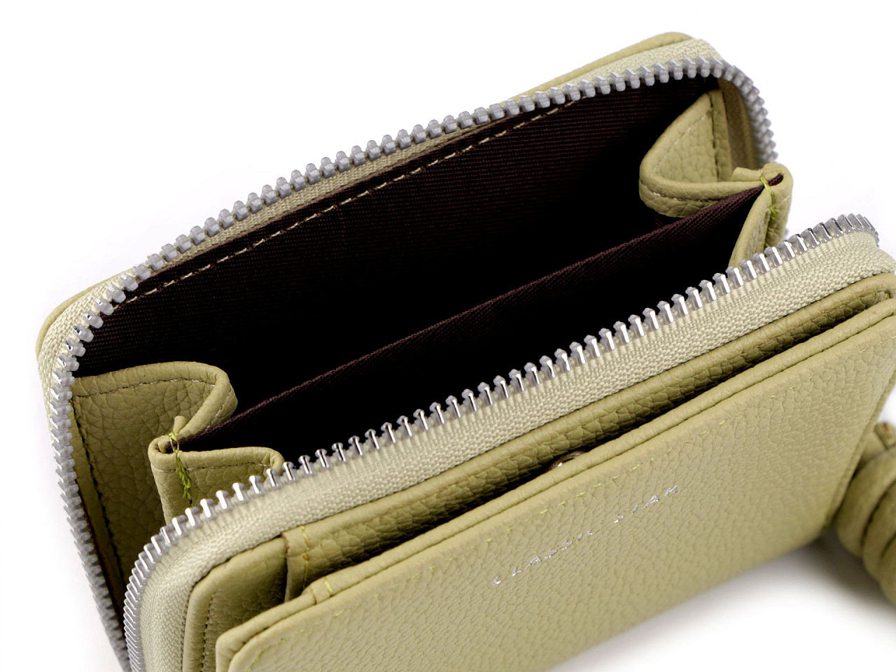 Geldbörse für damen, 9 x 12 cm - Hellbeige (1 Stück)