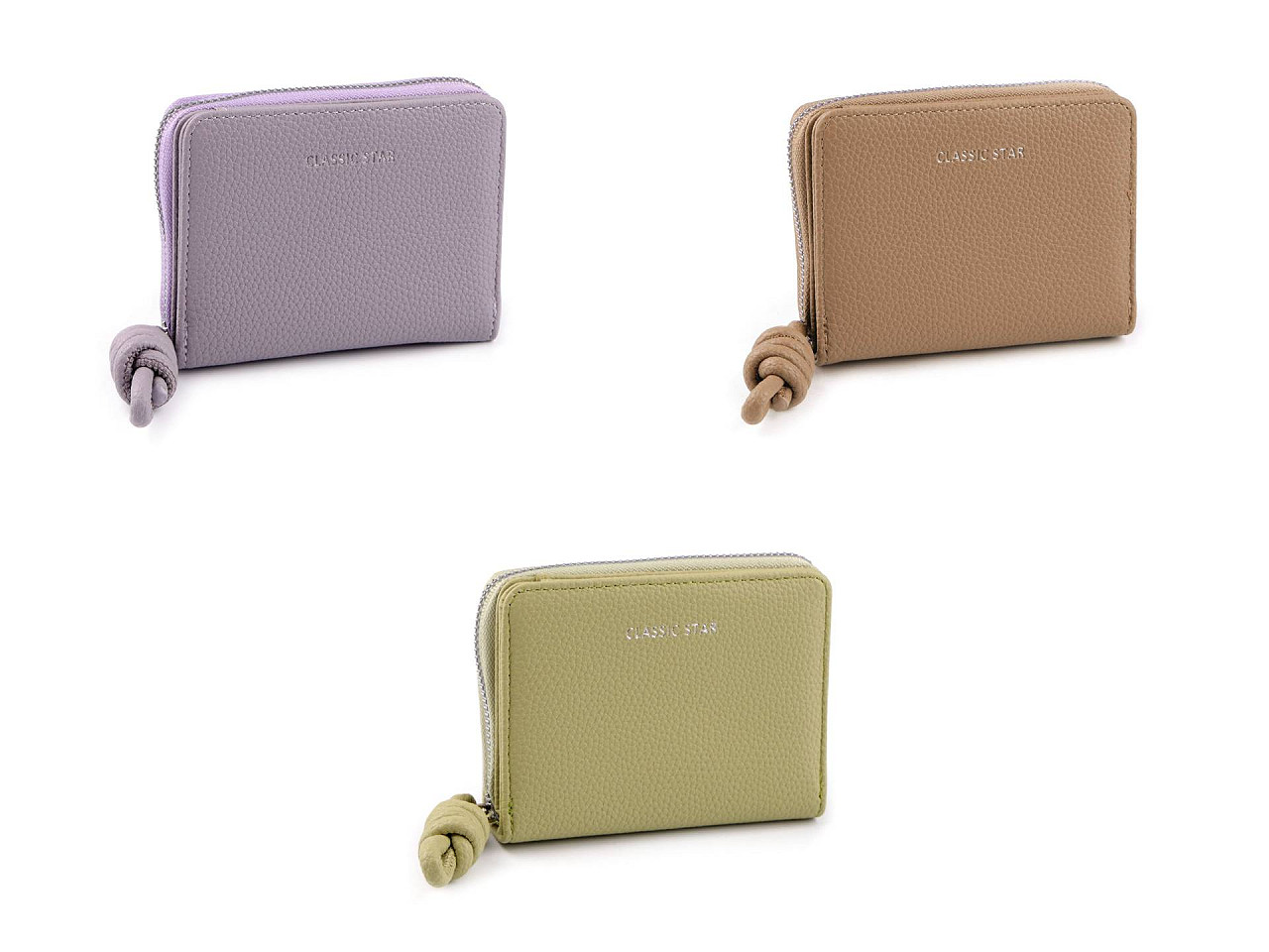 Geldbörse für damen, 9 x 12 cm - Hellbeige (1 Stück)