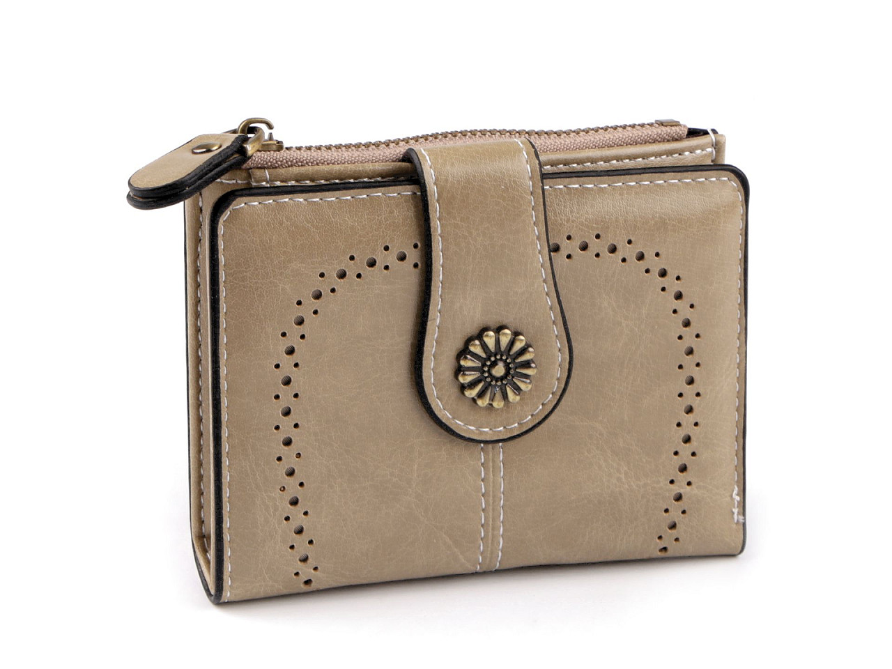 Geldbörse für damen, 9 x 12 cm - Grau (1 Stück)