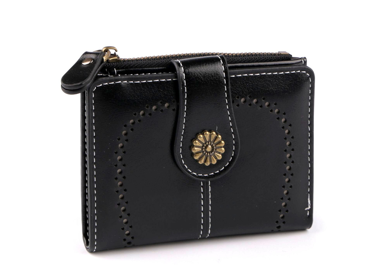 Geldbörse für damen, 9 x 12 cm - Grau (1 Stück)