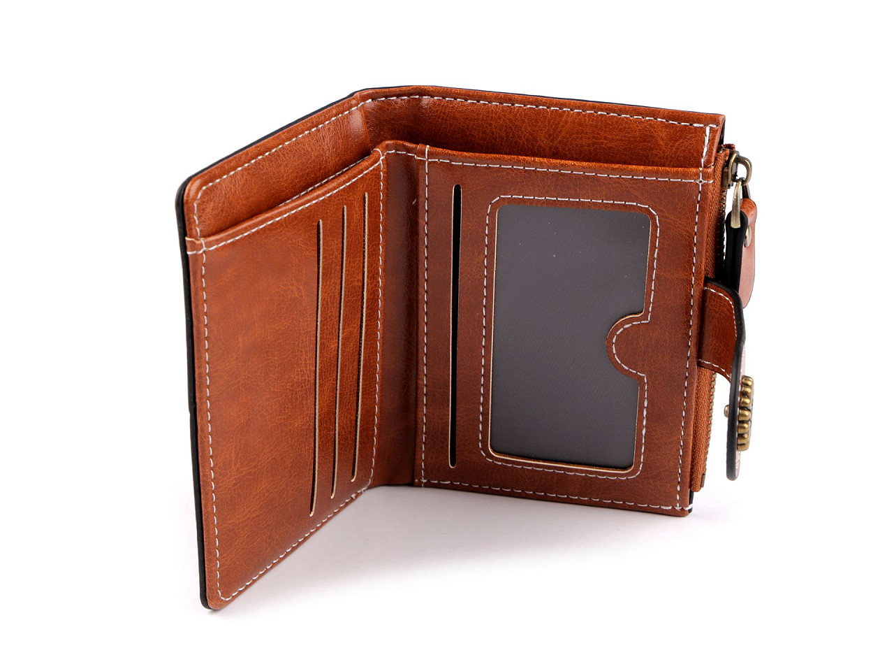 Geldbörse für damen, 9 x 12 cm - Grau (1 Stück)